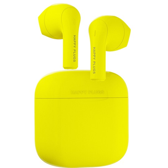 Happy Plugs Joy helt trådløse in-ear hodetelefoner (neongul) - Elkjøp