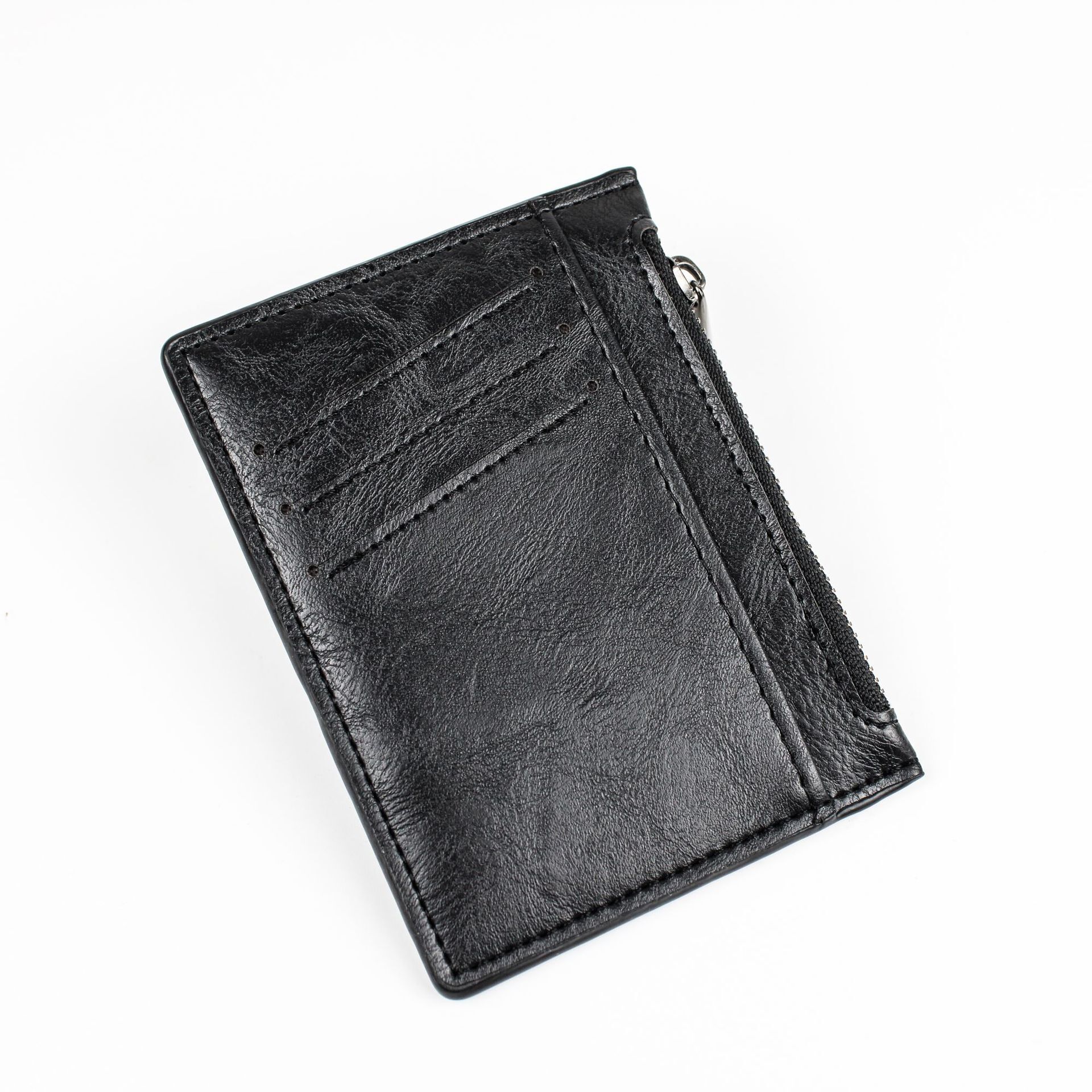 Kortholder lommebok med glidelås Svart - Elkjøp