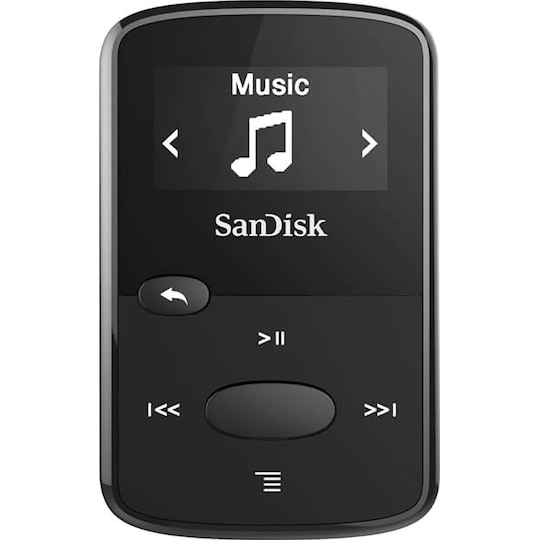 Sandisk MP3 Player Clip Jam 8GB bærbar musikkspiller (sort) - Elkjøp