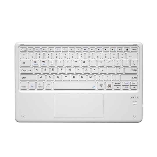 Mini trådløst Bluetooth-tastatur med touchpad Hvit - Elkjøp