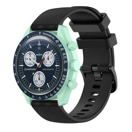 Klokkereim 20 mm Omega/Huawei/Samsung Galaxy Watch silikon Sort - Elkjøp