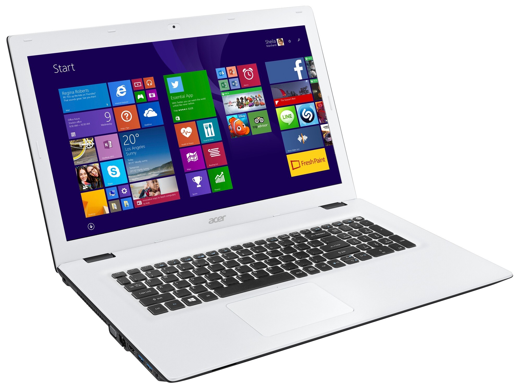 Acer Aspire E5-532 15.6" bærbar PC (sort/hvit) - Elkjøp
