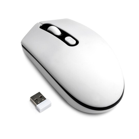 Trådløs mus Bluetooth-mus Lengre brukstid Hvit - Elkjøp