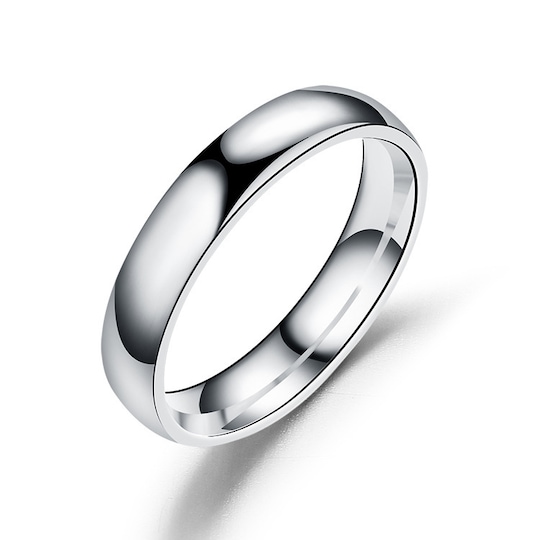 Enkel design ring i rustfritt stål Sølv - Elkjøp