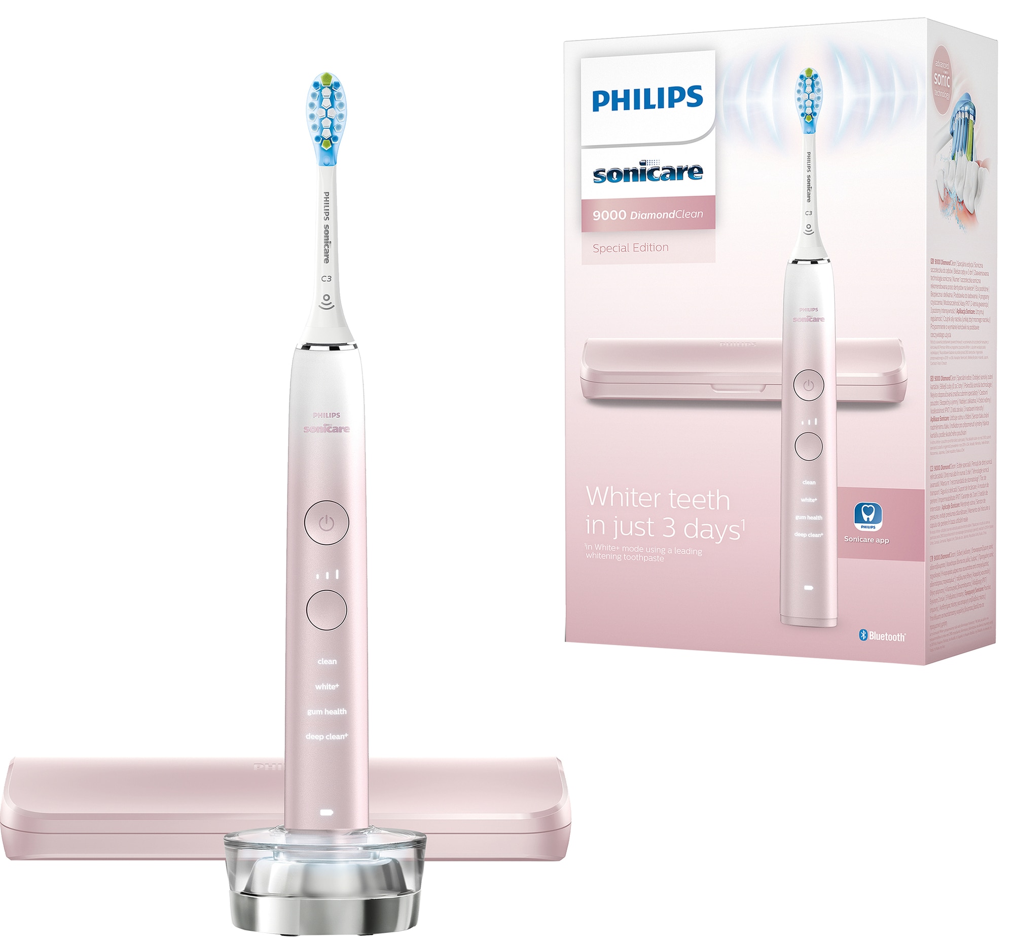 Philips Sonicare DiamondClean 9000 elektrisk tannbørste HX991184 rosa -  Elkjøp