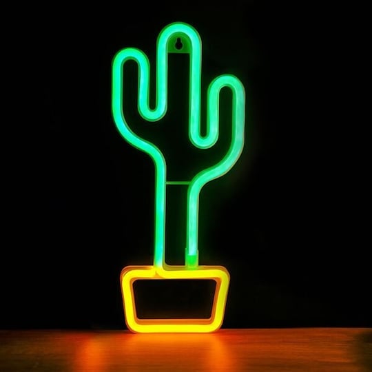Neon-skilt - Kaktus - Elkjøp