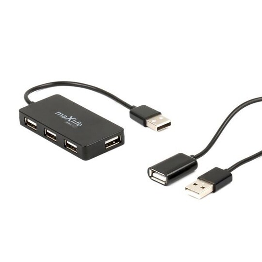 Maxlife USB-hub 4x porter - Elkjøp