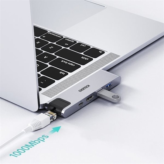 Choetech 7 i 1 USB-C Adapter til Macbook Pro (2017) (2018) Air (2018)  (2020) - Elkjøp