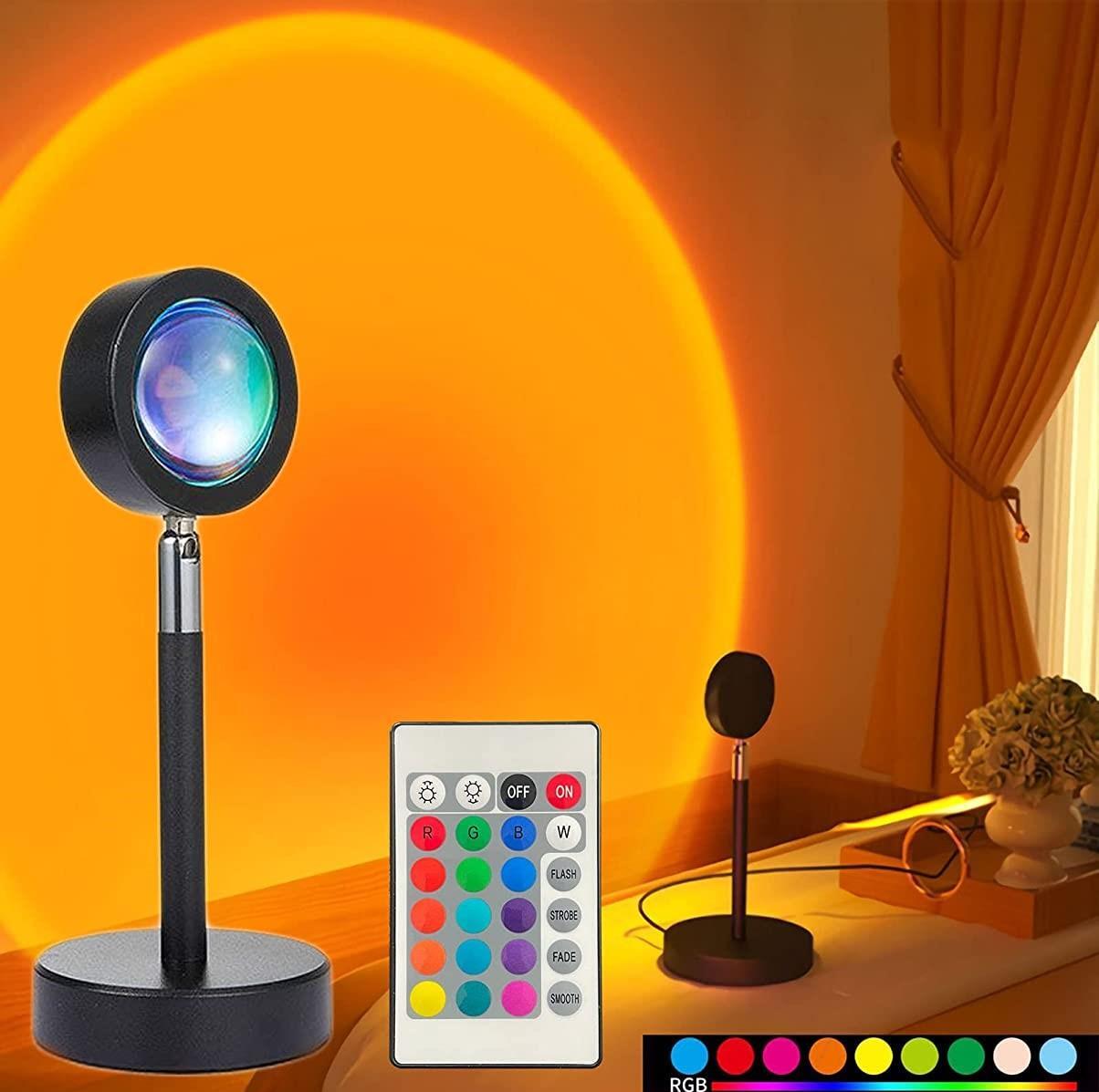 Bordslampa ""Sunset"" med 16 RGB färger fjärrkontroll Svart - Elkjøp