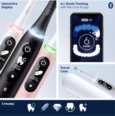 Oral-B iO6S Sensitive-edition elektrisk tannbørste 427384 (rosa)