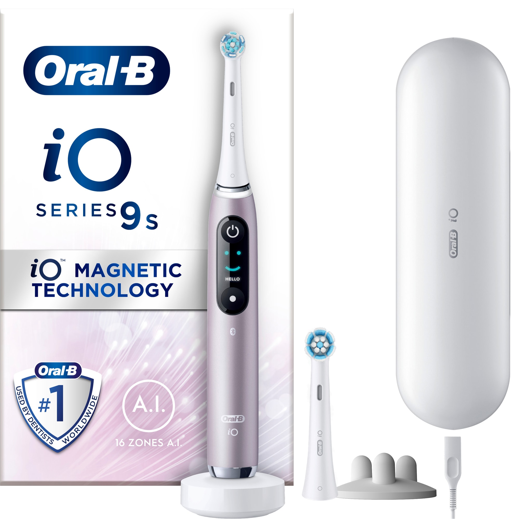 Oral-B iO 9s elektrisk tannbørste 408888 (rose quartz) - Elkjøp