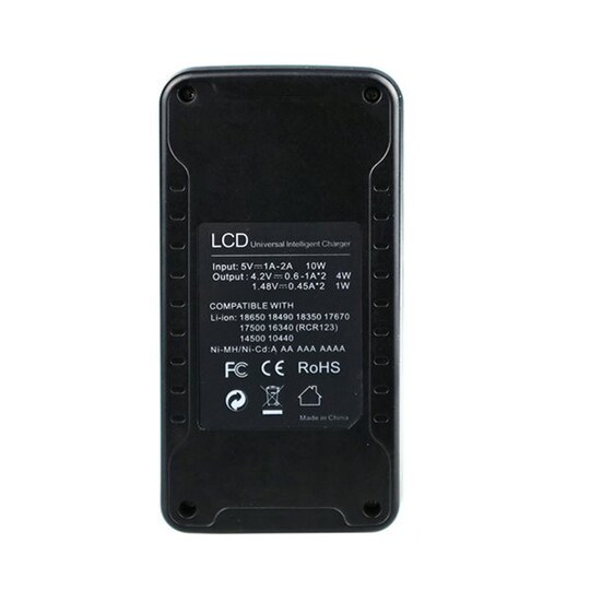 Batterilader SW-2 med LCD 2stk - 18650 - Elkjøp