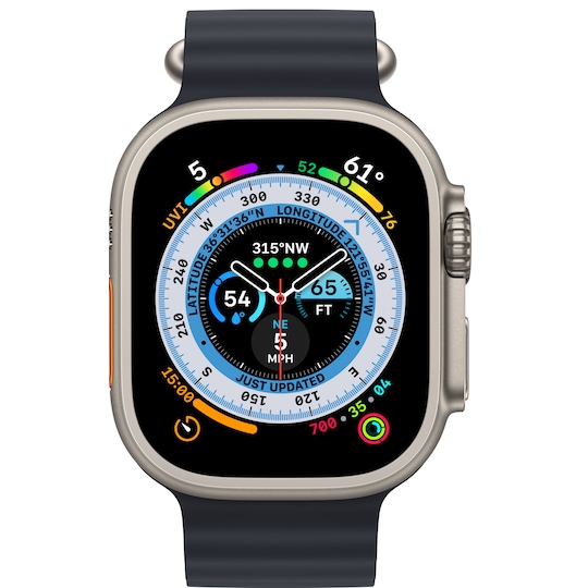 Apple Watch Ultra 49mm GPS+CEL Titanium (Midnatt/Ocean Band) - Elkjøp