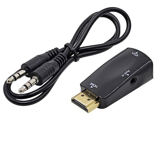 HDMI til VGA Adapter + lyd - Elkjøp