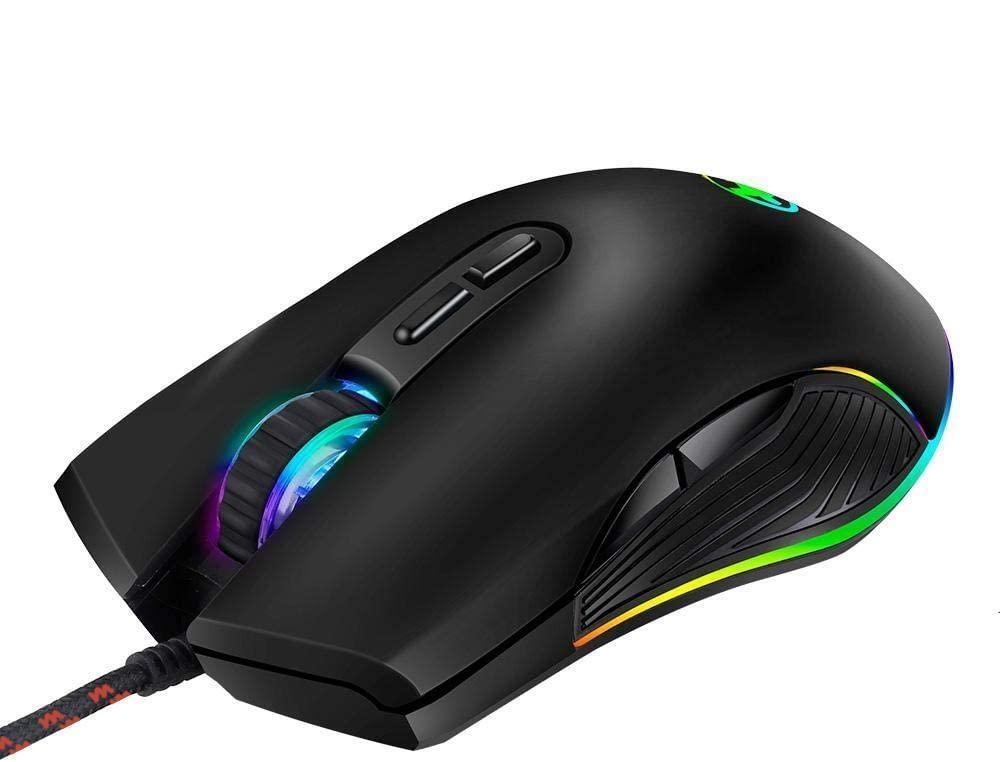 RGB Gaming mus med ledning, 7 knapper - Svart - Elkjøp