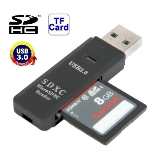 USB 3.0 kortleser for Micro-SD og SD(HC) - Elkjøp