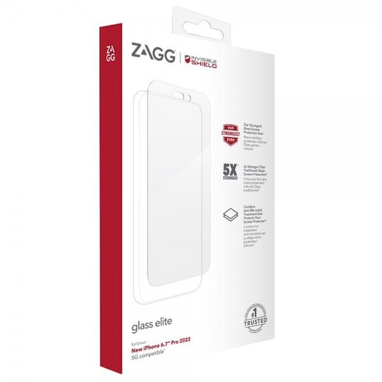 ZAGG InvisibleShield iPhone 14 Pro Max Skjermbeskytter Glass Elite - Elkjøp