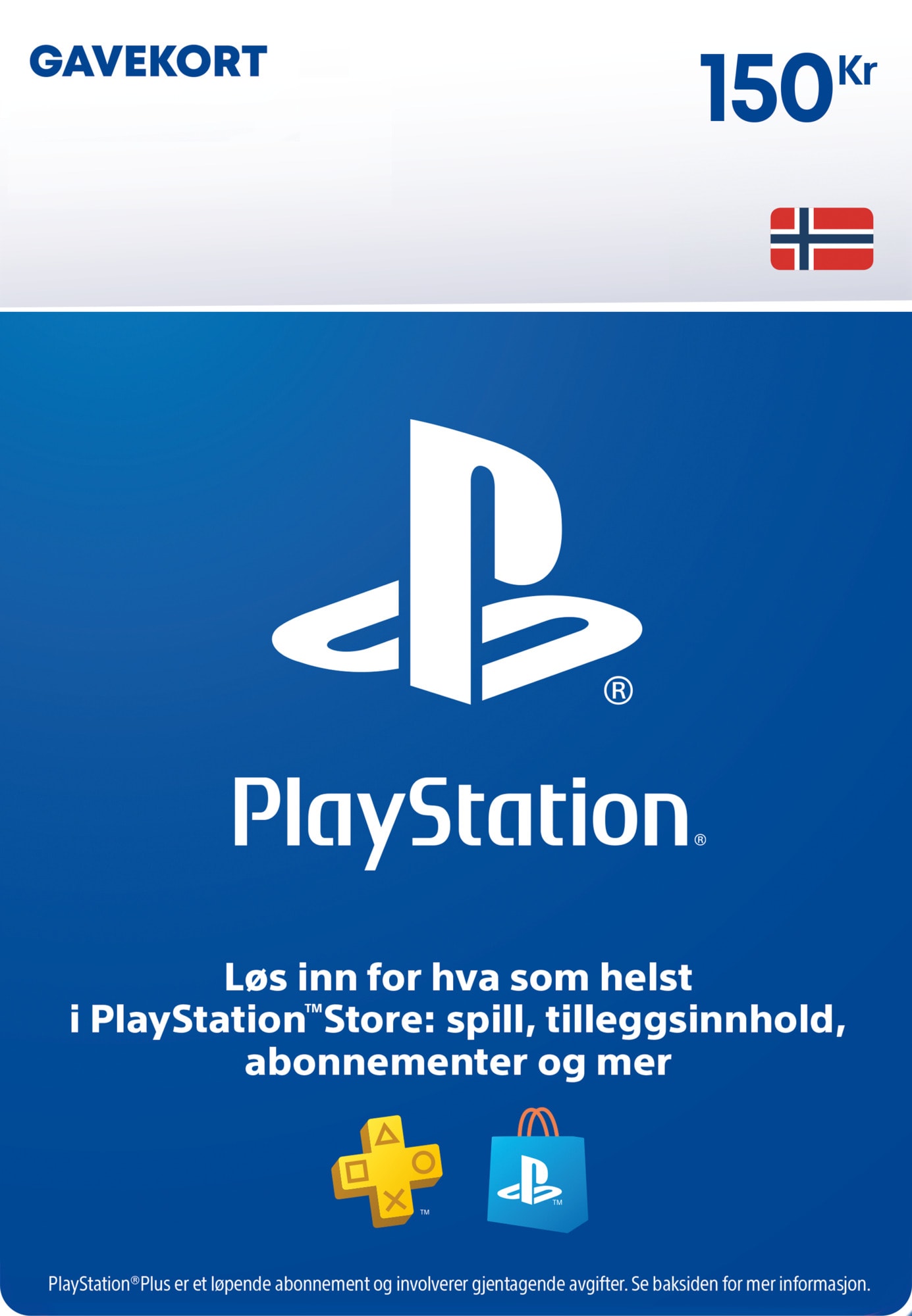 PlayStation Store gavekort 150 - Elkjøp