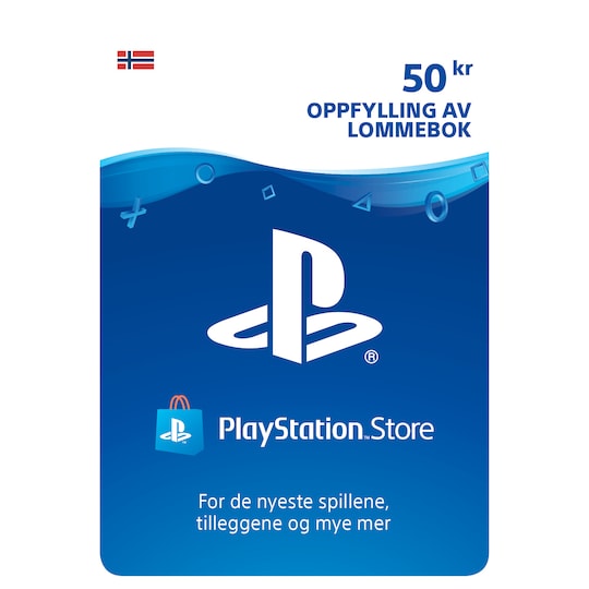 PlayStation Store PSN gavekort 50 NOK - Elkjøp