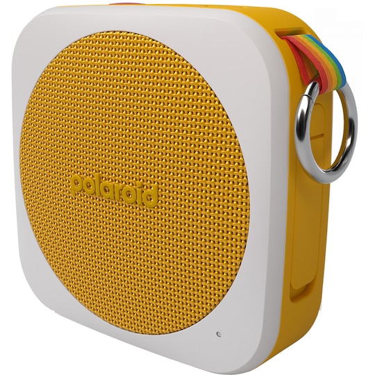 Polaroid Music P1 trådløs bærbar høyttaler (gul/hvit) - Elkjøp
