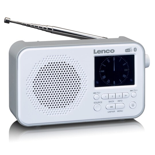 Lenco PDR-035 DAB-radio, hvit - Elkjøp