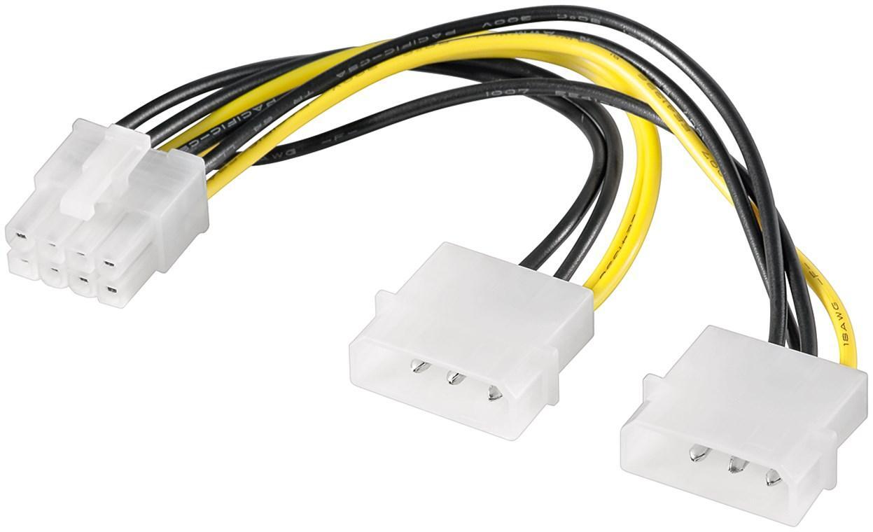 Strømkabel/adapter for PC-grafikkort PCI-E til PCI Express 8-pinners -  Elkjøp