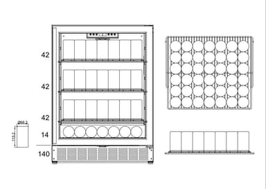 Myoutdoorkitchen - Inox Range - Kjøleskapsmodul