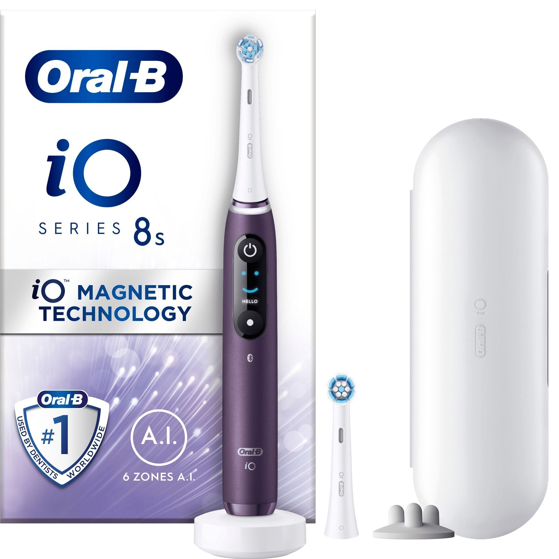 Oral-B iO 8s elektrisk tannbørste 408932 (fiolett) - Elkjøp