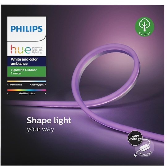 Philips Hue lysstripe Outdoor 2m - Elkjøp
