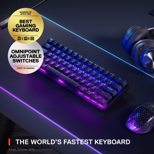 SteelSeries Apex Pro Mini trådløst gamingtastatur - Elkjøp