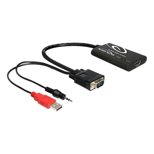 Delock VGA to HDMI Adapter with Audio - Elkjøp