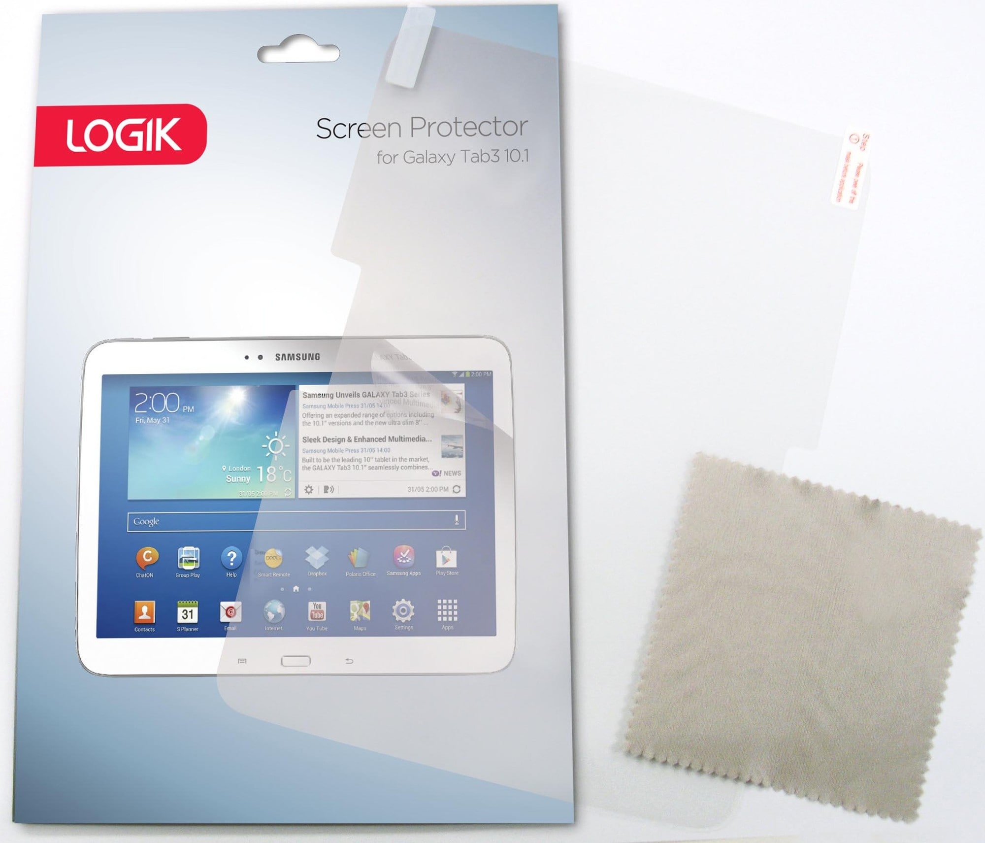 Logik skjermbeskytter for Samsung Galaxy Tab 3, 10" - Skjermbeskyttere -  Elkjøp