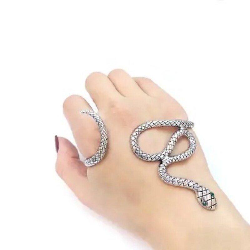 Justerbart armbånd formet som en slange Sinklegering Sølv - Elkjøp