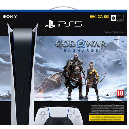 PlayStation 5 Digital Edition + God of War Ragnarök pakke - Elkjøp