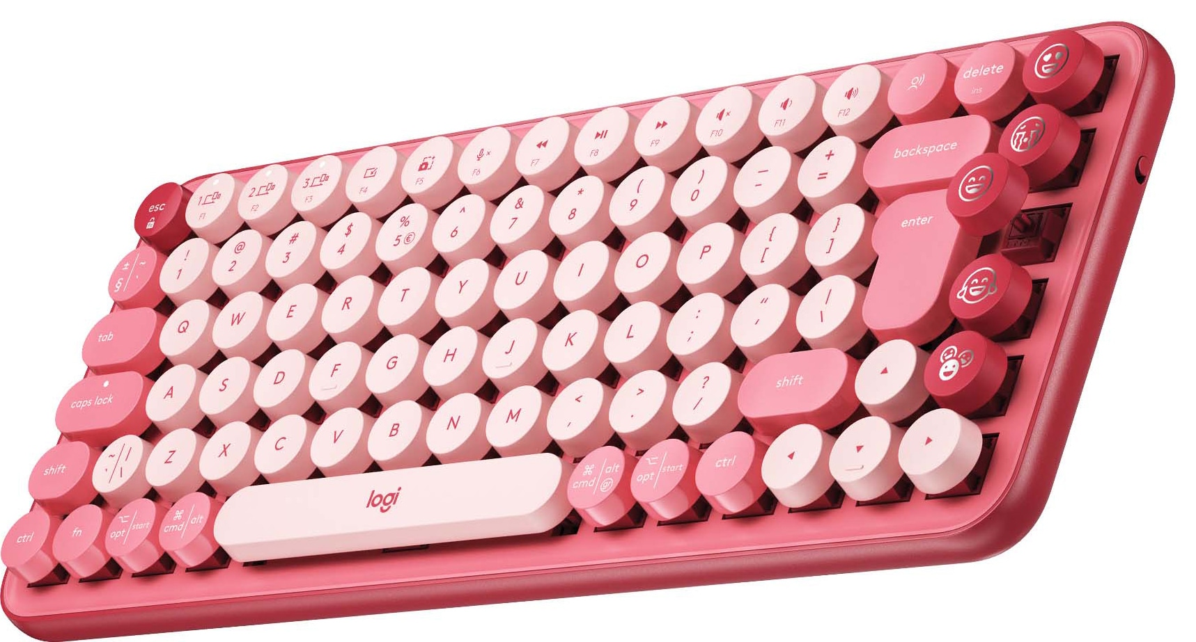 Logitech Pop Keys Wireless tastatur (Heartbreak Rose) - Elkjøp