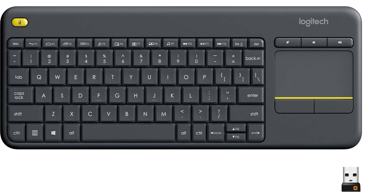 Logitech K400 Plus trådløst HTPC-tastatur for TV-er (sort) - Elkjøp