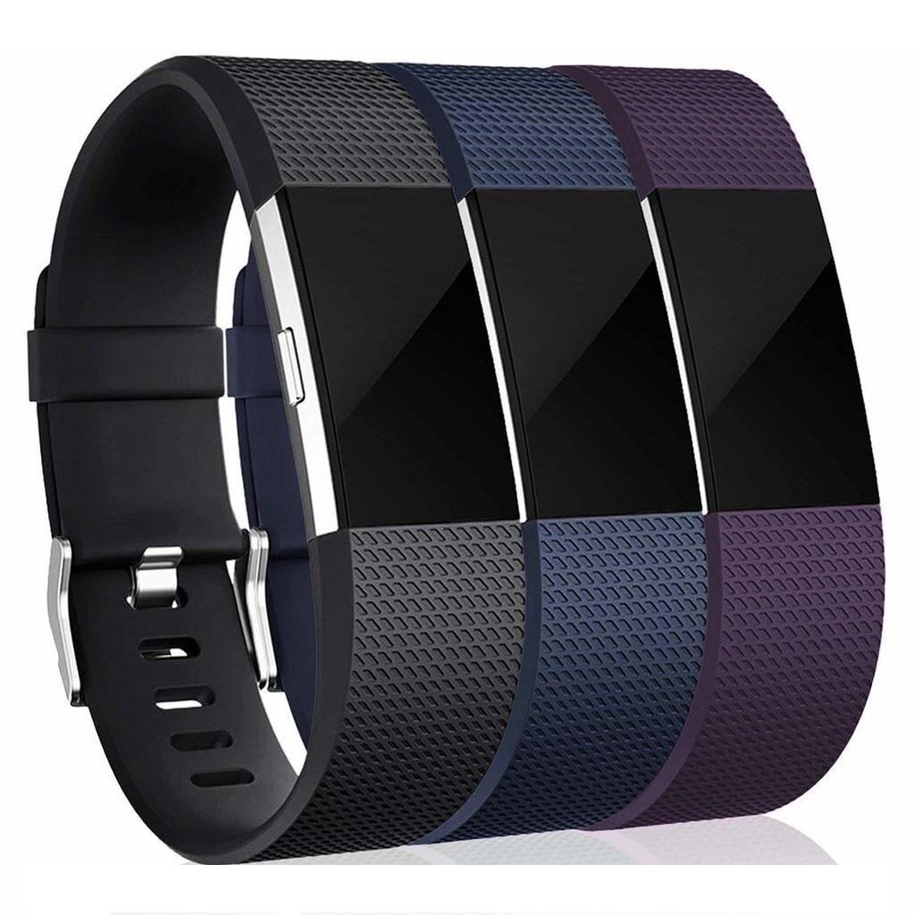 INF Klokkerem til Fitbit Charge 2, 3-pakning (S) Svart/blå/lilla - Elkjøp