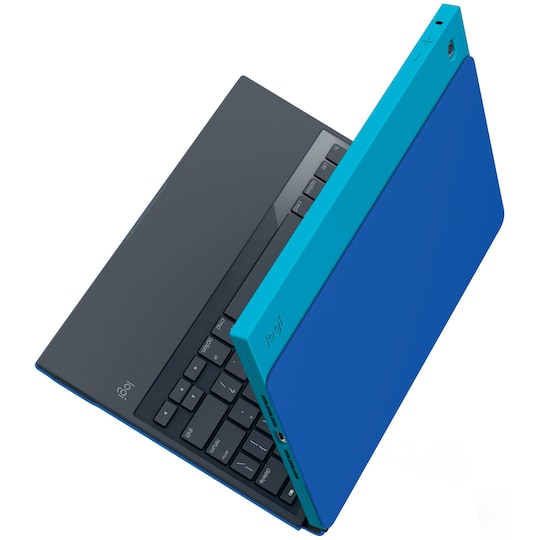 Logitech BLOK etui med tastatur for iPad Air 2 (blå) - Elkjøp