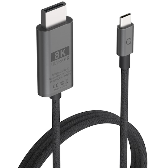 LinQ 8K Pro USB-C til DisplayPort kabel (2m) - Elkjøp