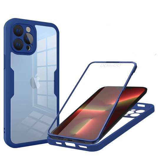 Veske Innebygd skjermbeskytter Blå iPhone 14 Pro Max - Elkjøp