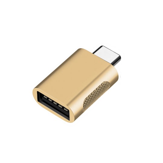 USB-C (hane) till USB 3.0 (hona) Adapter 10 Gbps Gull - Elkjøp