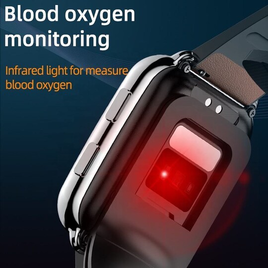 Smartklokke som måler blodtrykk og oksygenmetning Sort - Elkjøp