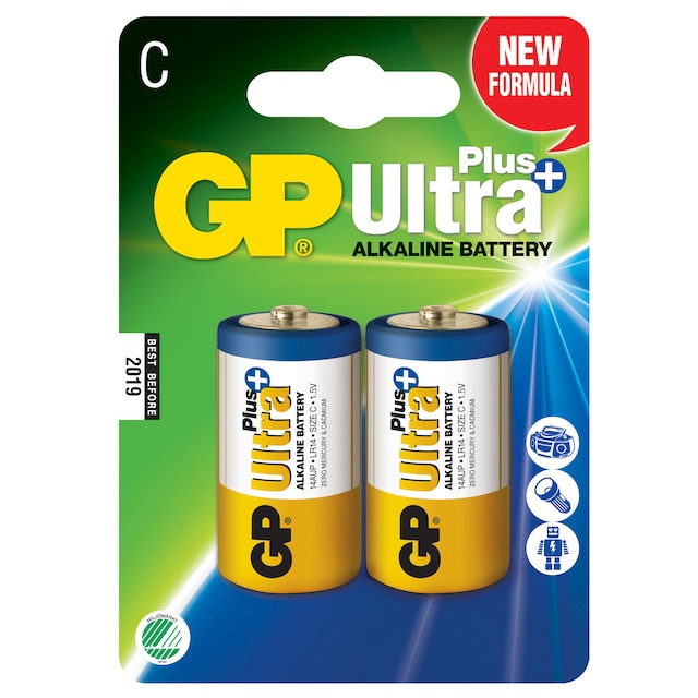 Ultra Plus Alkaline C LR14 2-p