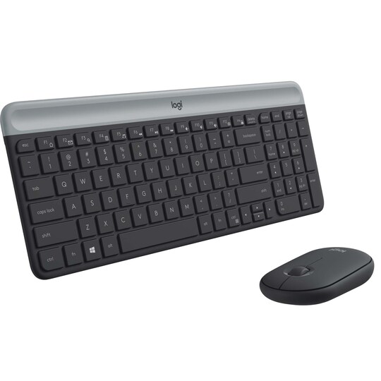 Logitech MK470 Slim Combo datamus og tastatur (grafitt) - Elkjøp