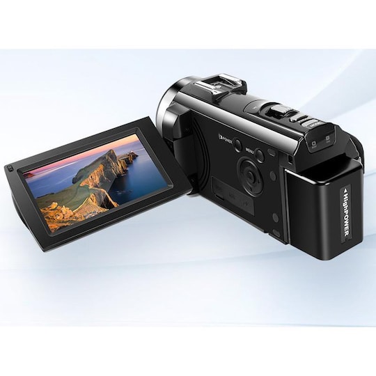 Videokamera 1080P / 24MP / 16x zoom og roterbar LCD-skjerm - Elkjøp