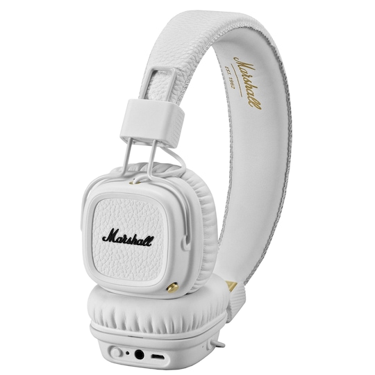 Marshall Major II on-ear trådløse hodetelefoner (hvit) - Elkjøp