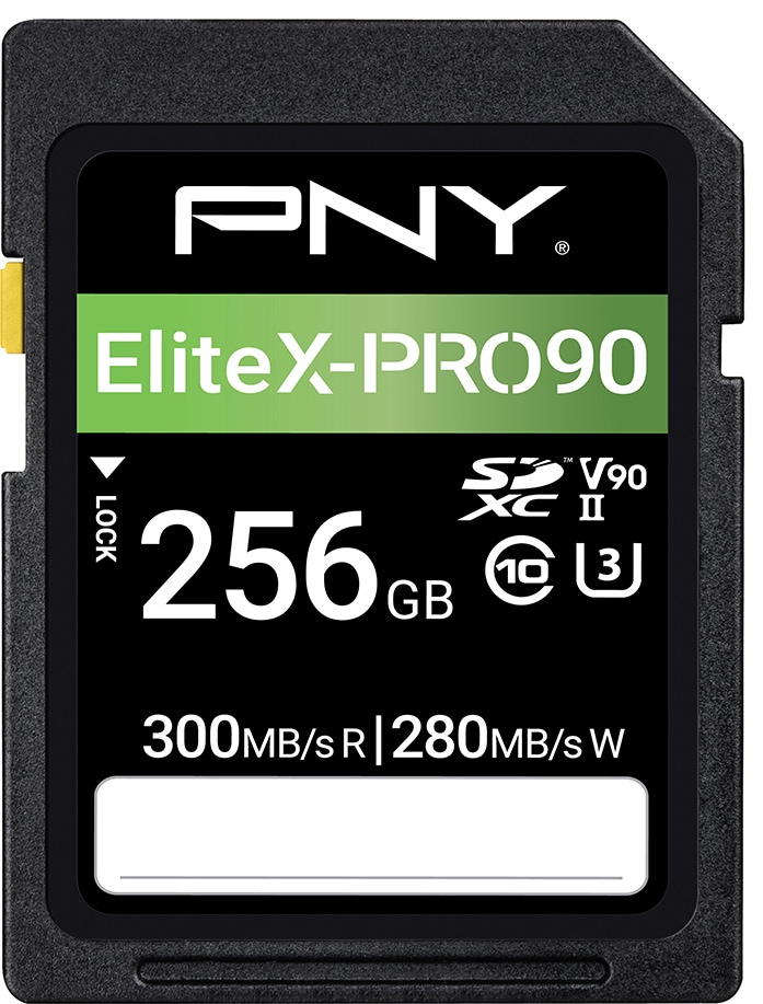 PNY 256GB X-PRO 90 Class 10 U3 V90 UHS-II SD Flash minnekort - Elkjøp