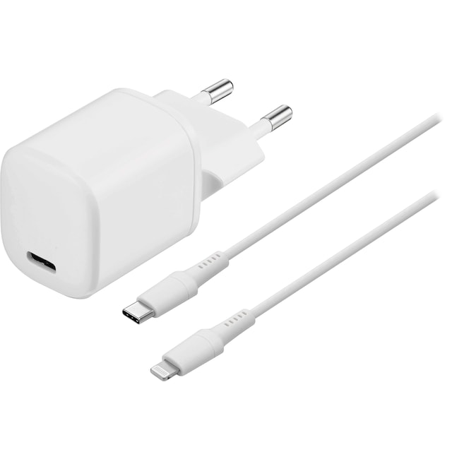 Sandstrøm 20W USB-C lader med Lighting-kabel