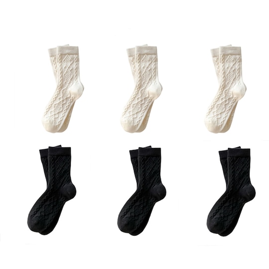 Varme sokker for kvinner 6-par Flerfarget - Elkjøp