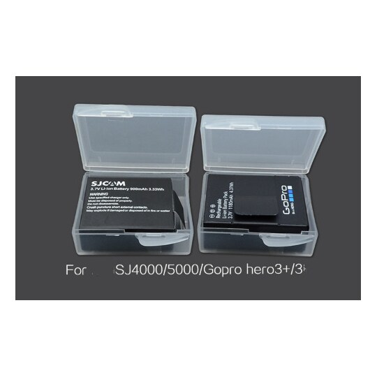 Oppbevaringsboks for batteri Gjennomsiktig GoPro Hero 3/3+/SJCAM 4000/5000  - Elkjøp
